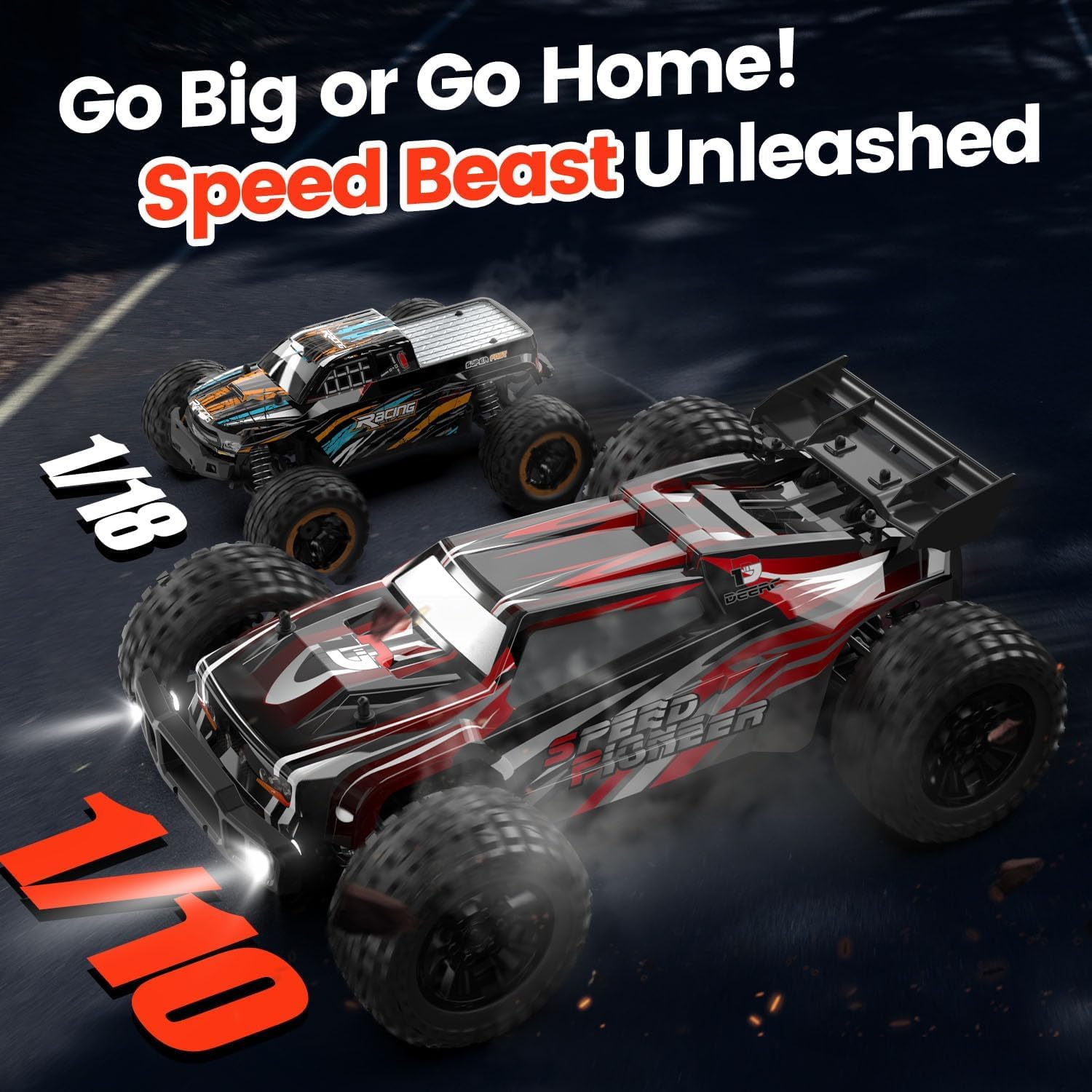 1/10スケールの大型RCカー。DIYでカスタマイズ可能な外 - Rc Hobby Grade Monster Truck のレビューと価格