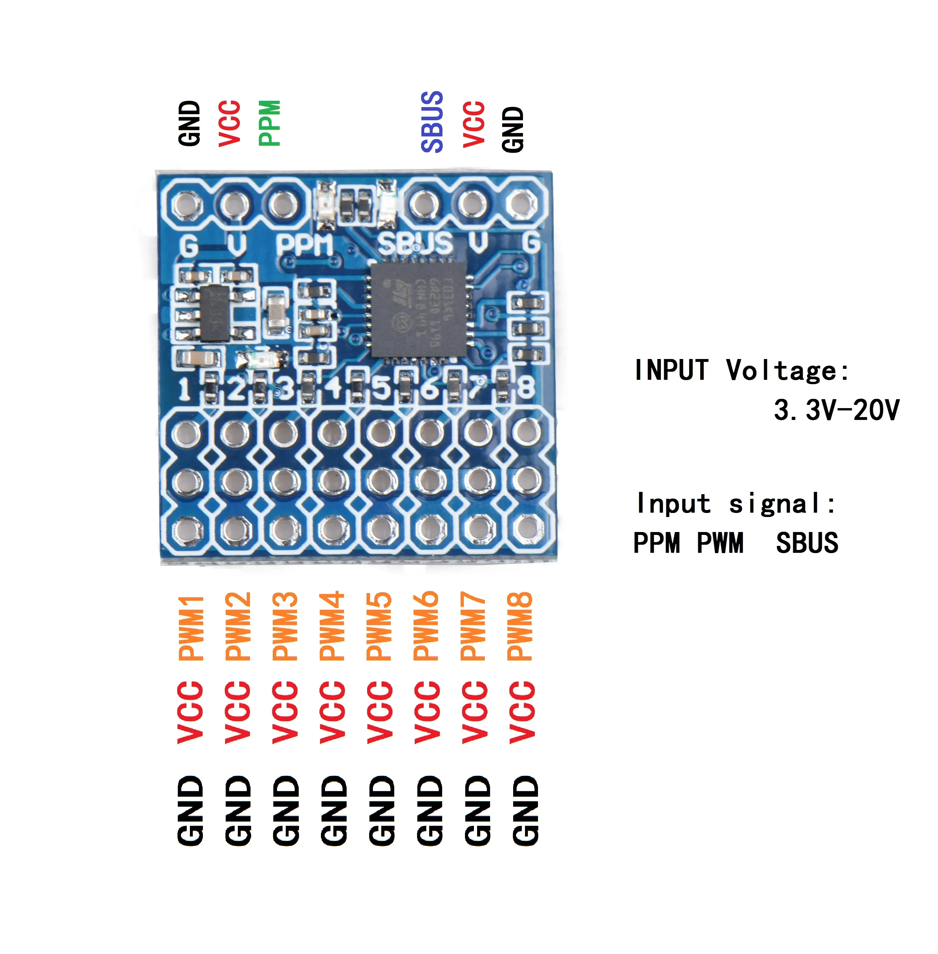 JHEMCU SPP-SBUS 8CH コンバーター 21X - Receiver Sbus 8Ch のレビューと価格